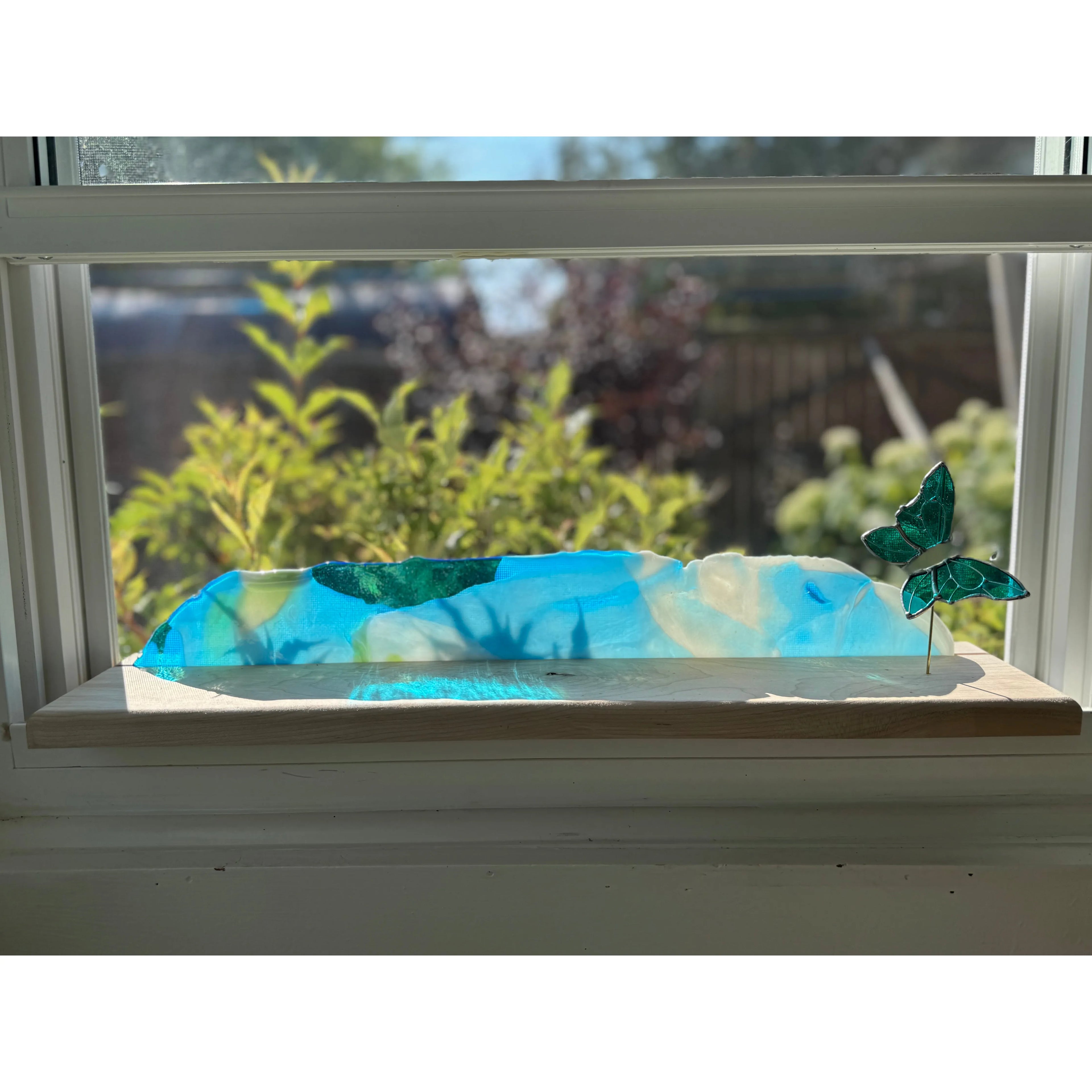 Time To Go (butterfly on maple wood)