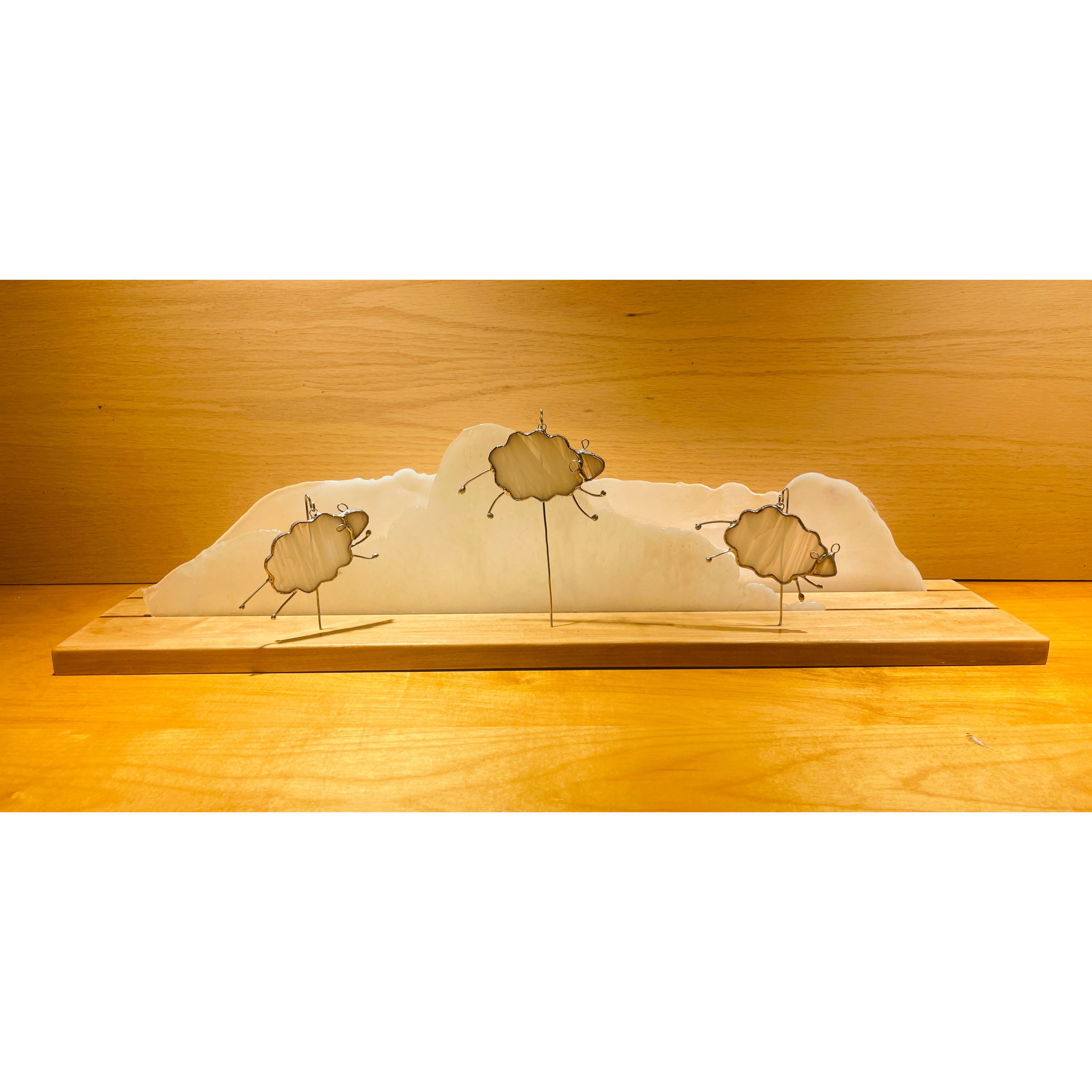 Counting Sheep on Maple Wood